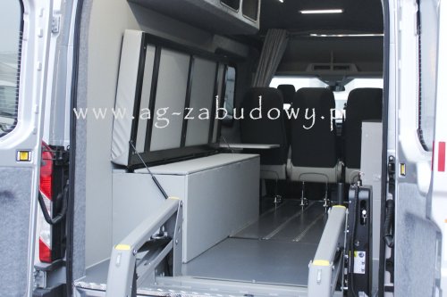 AG Zabudowy - Realizacje - Ford Transit - specjalistyczna zabudowa do przewozu osoby niepełnosprawnej
