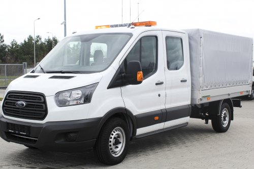 AG Zabudowy - Realizacja  Ford Transit - d/cab skrzynia z plandeką i skrzynią narzędziową w środku